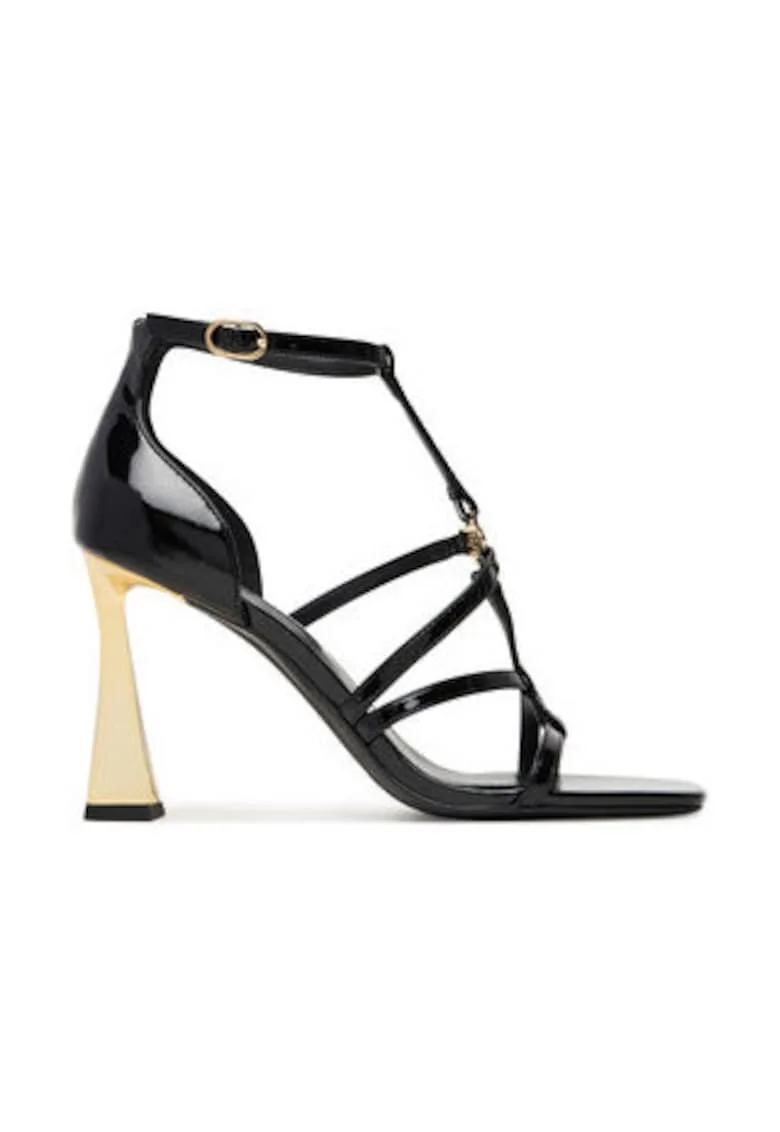 Sandale  305617354, piele naturala, negru, Negru