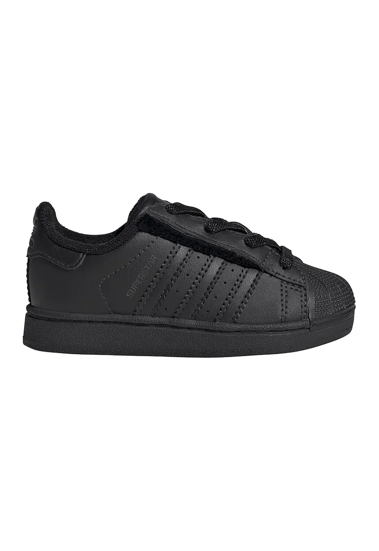 Pantofi sport Superstar II de piele, Negru/Gri antracit