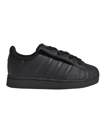 Pantofi sport Superstar II de piele, Negru/Gri antracit
