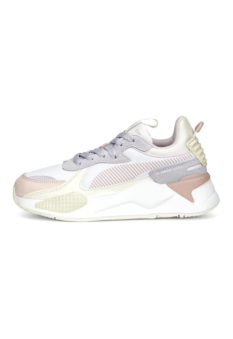 Pantofi sport cu insertii de piele intoarsa RS-X Candy, Roz pastel/Lila pal/Alb murdar