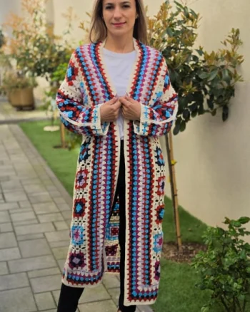 Cardigan brodat macrame 2