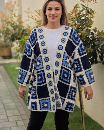 Cardigan brodat macrame 5