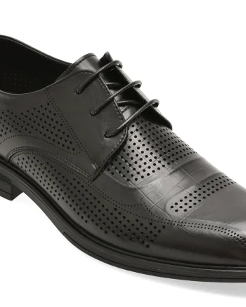 Pantofi eleganti BITE THE BULLET negri, 25C2118, din piele naturala