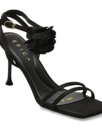 Sandale EPICA negre, 8859, din piele ecologica