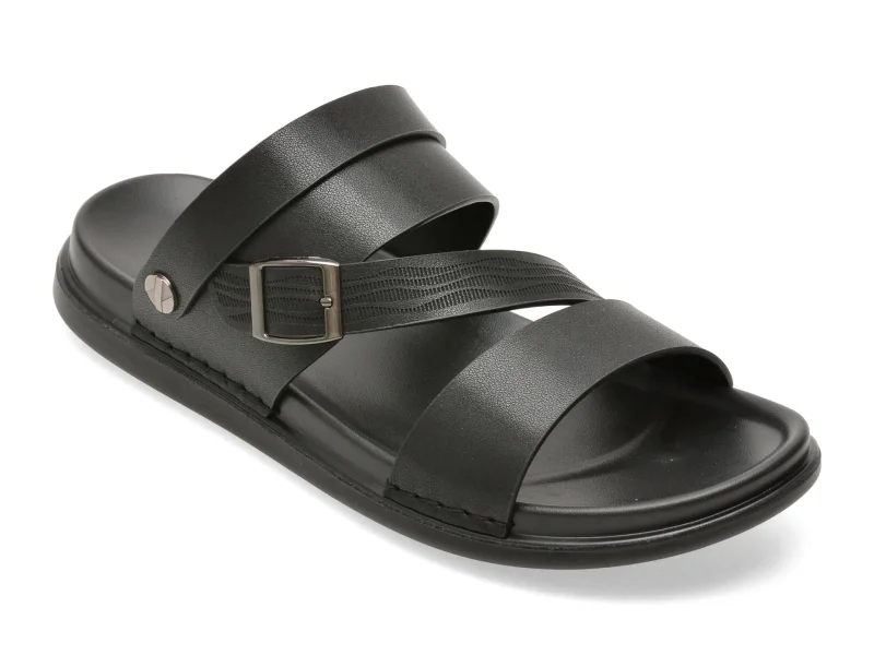 Sandale EPICA negre, 6683, din piele ecologica