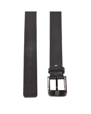 Curea din piele cu design perforat, Maro