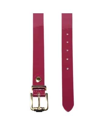 Curea din piele lacuita, Fucsia