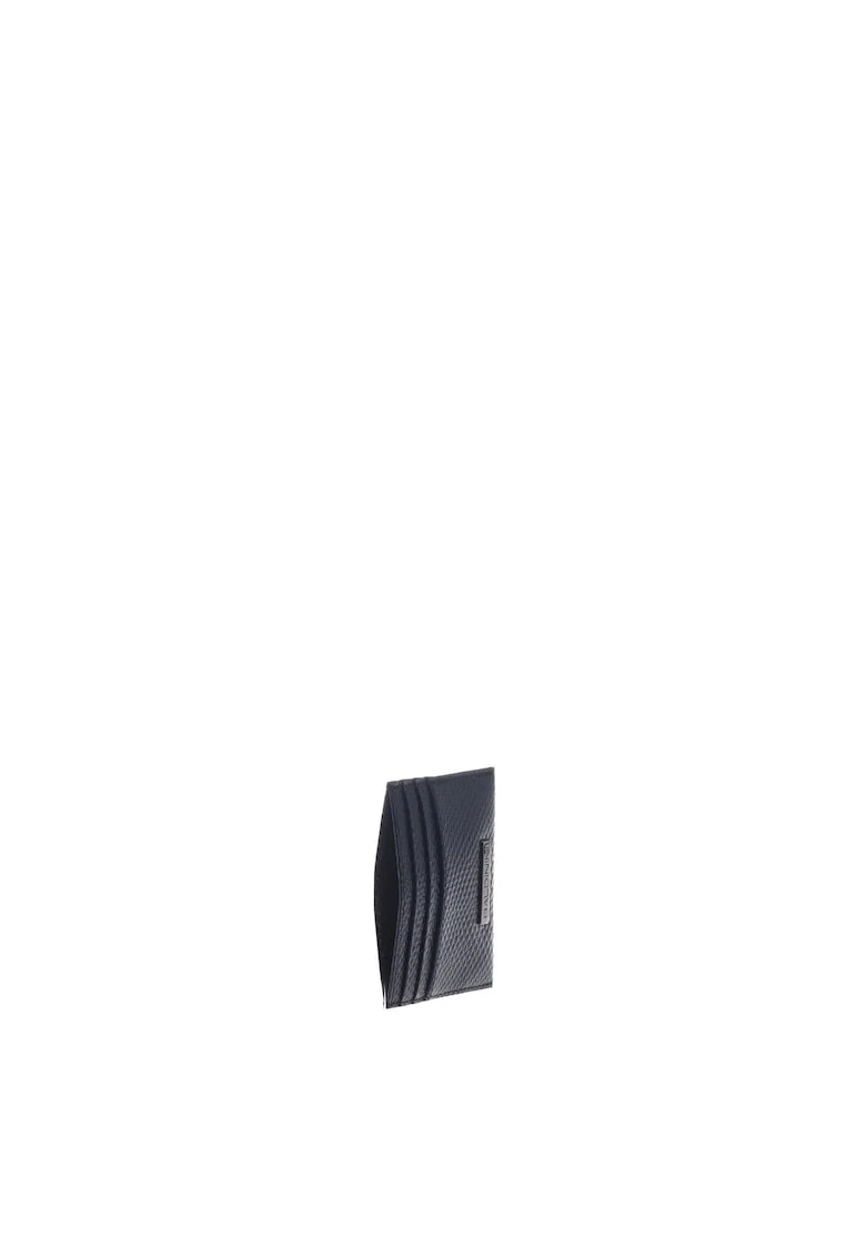 Portcart de piele cu model piele de reptila, Albastru