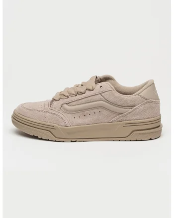 Pantofi sport Hylane de piele intoarsa cu sireturi, Maro taupe