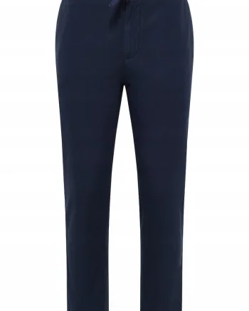 Blugi Barbati,  Milano Linen Jogger, Slim Fit, Talie Joasa, Fermoar, Lungi, 5 Buzunare, Bumbac, Albastru, Albastru