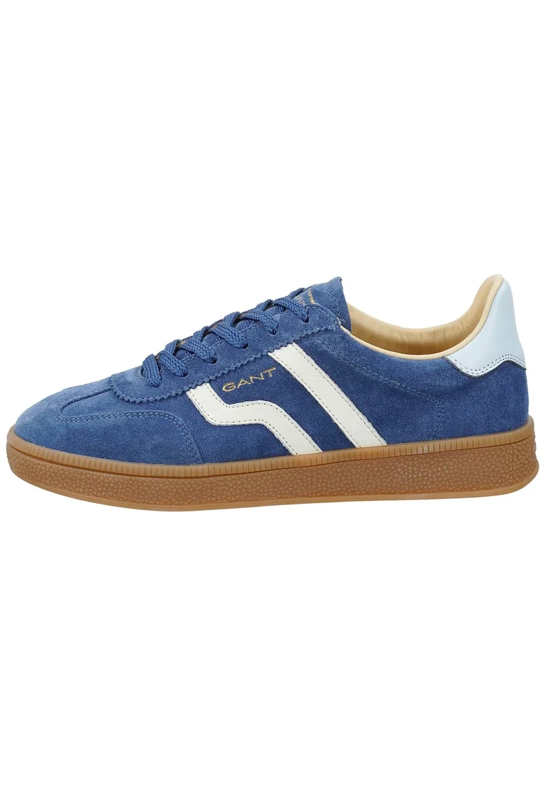Pantofi sport Cuzima de piele intoarsa cu garnituri de piele, Albastru