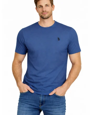 Tricou confortabil din bumbac, Albastru