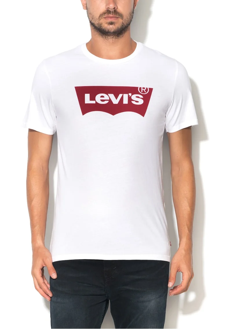 Tricou alb cu imprimeu logo