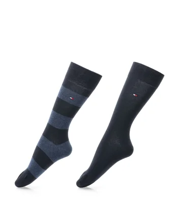 Set de sosete bleumarin si cu dungi - 2 perechi