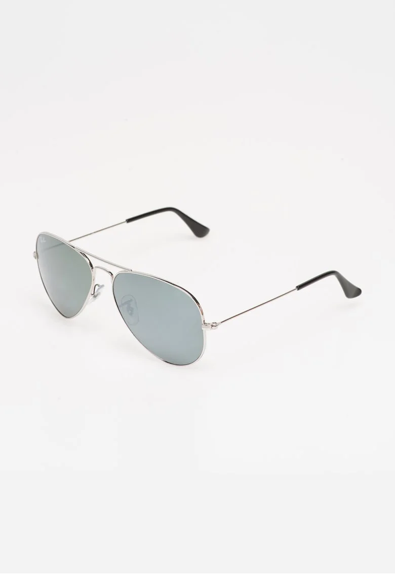 Ochelari de soare argintii Aviator