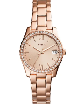 Ceas cu zirconia Scarlette, Auriu rose