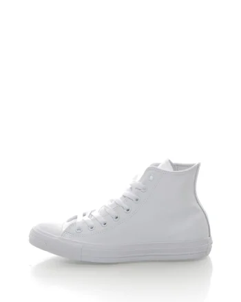 Tenisi mid-high de piele Chuck Taylor All Star, Unisex, Alb