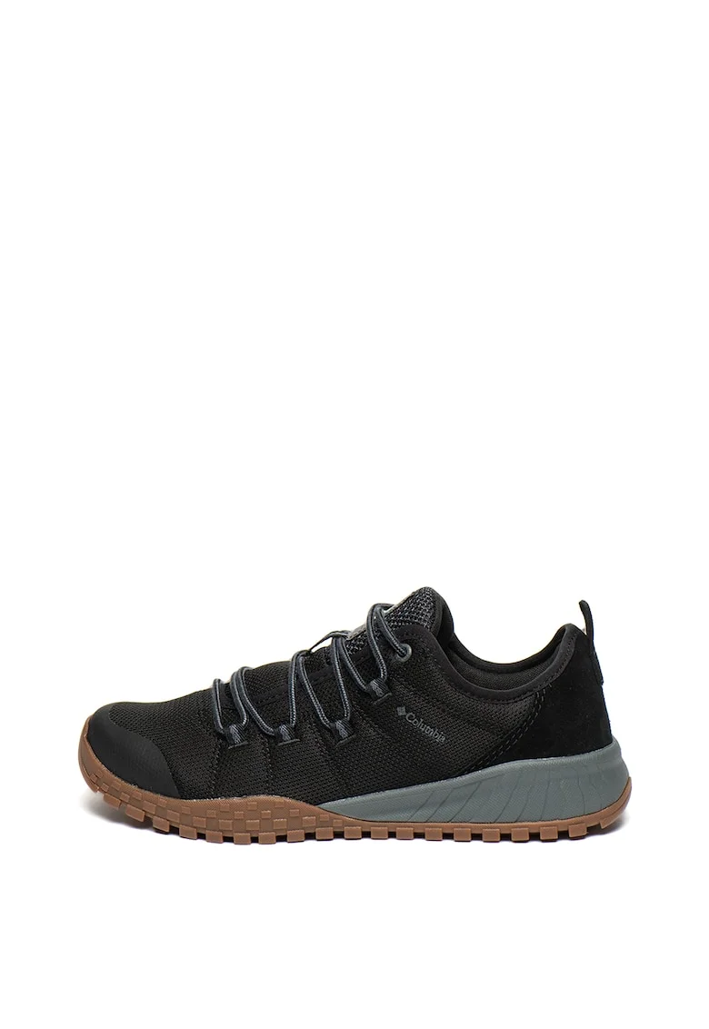 Pantofi sport cu detalii din piele intoarsa Fairbanks, Negru/Gri inchis