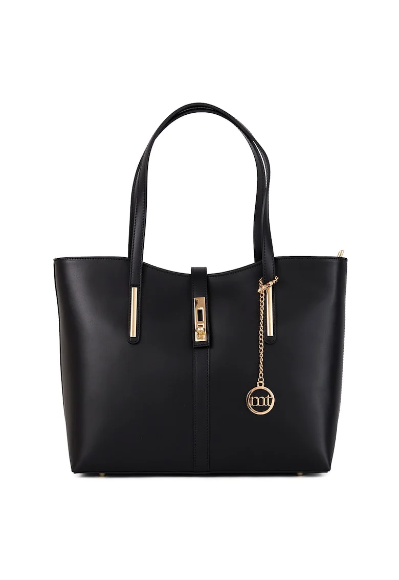 Geanta shopper de piele Como, Negru