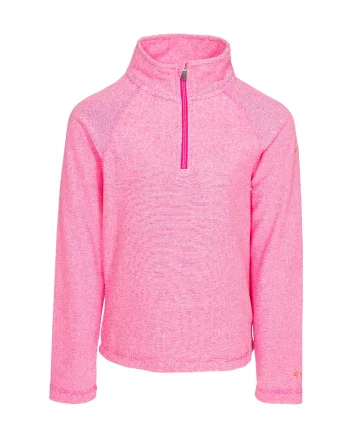 Bluza sport cu fermoar scurt si guler inaltt Meadows, Roz pastel
