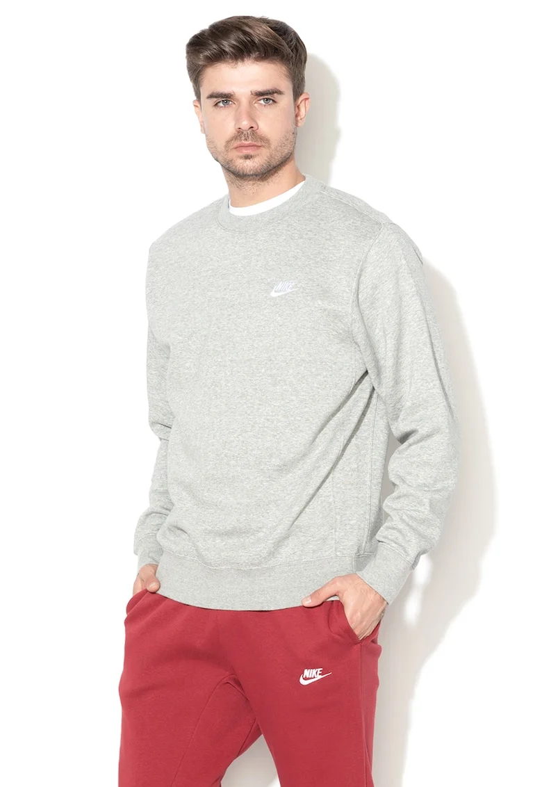 Bluza de trening cu decolteu la baza gatului Sportswear369, Gri deschis/Gri cenusiu
