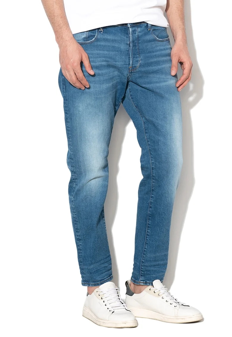 Blugi drepti cu croiala conica 3301, Albastru