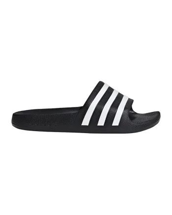 Papuci cu talpa ergonomica Adilette, Alb/Negru