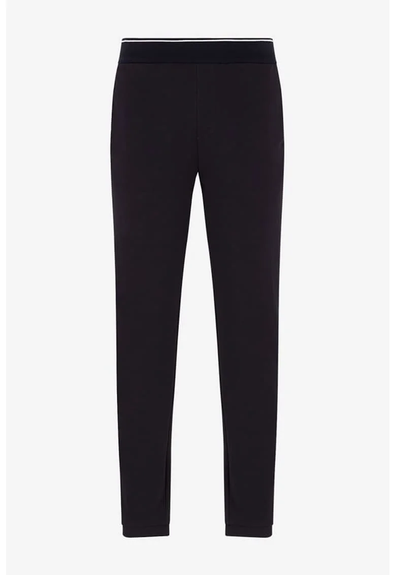 Pantaloni sport cu talie elastica, Negru