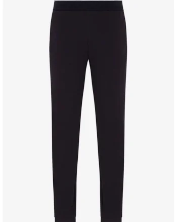 Pantaloni sport cu talie elastica, Negru