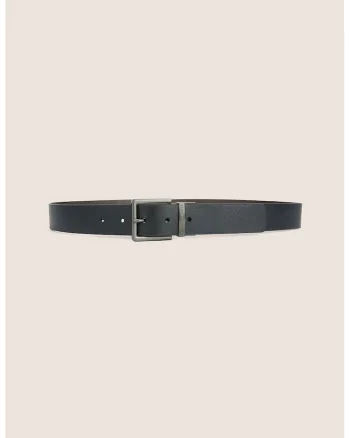 Curea reversibila de piele cu catarama metalica