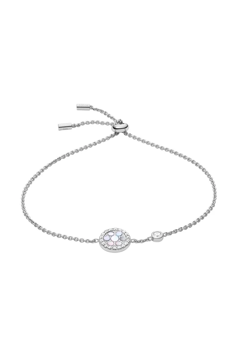 Bratara din argint veritabil cu talisman decorat cu mother of pearl, Argintiu