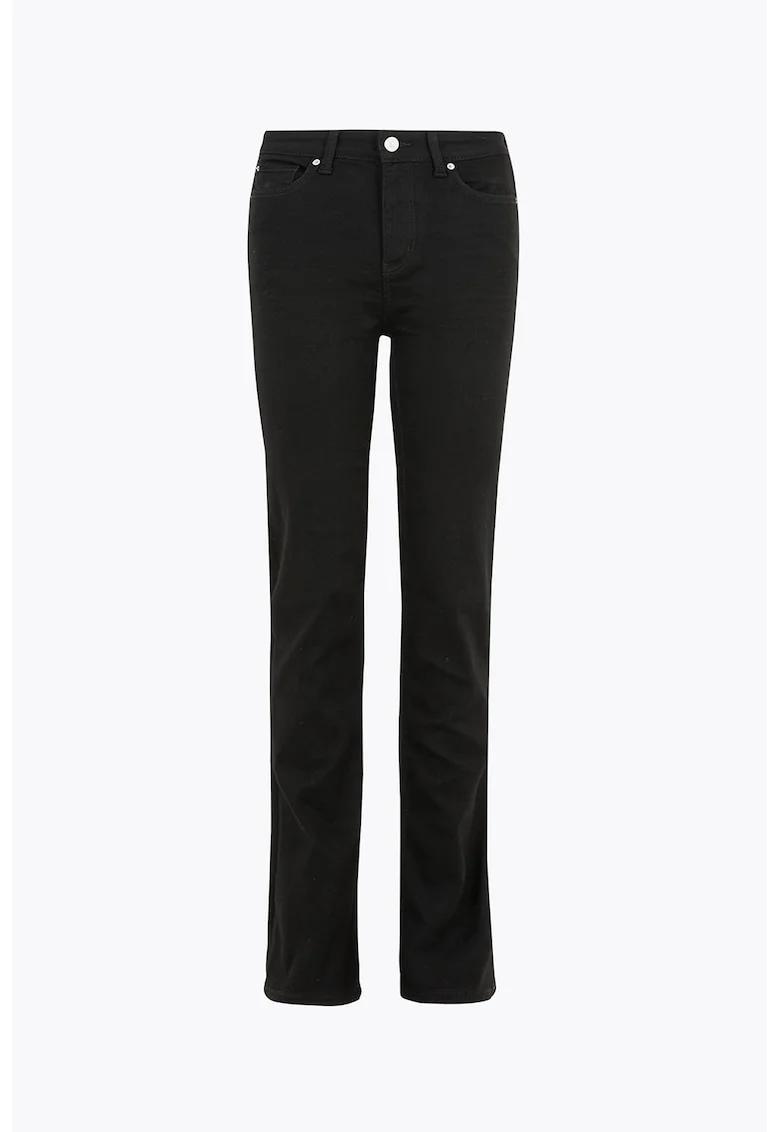 Blugi elastici cu croiala dreapta Sienna, Negru