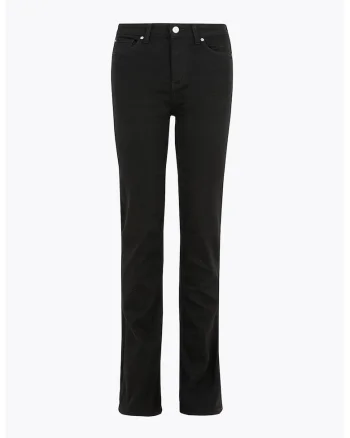 Blugi elastici cu croiala dreapta Sienna, Negru