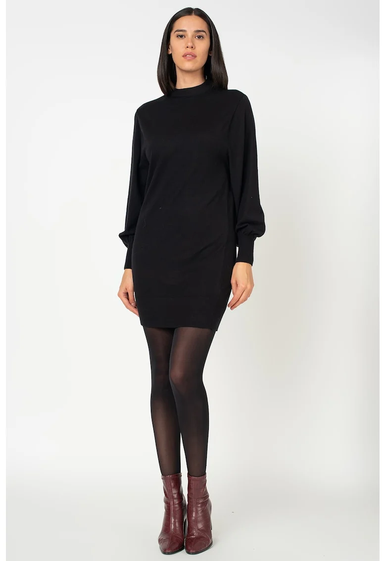 Rochie-pulover cambrata Labelle, Negru