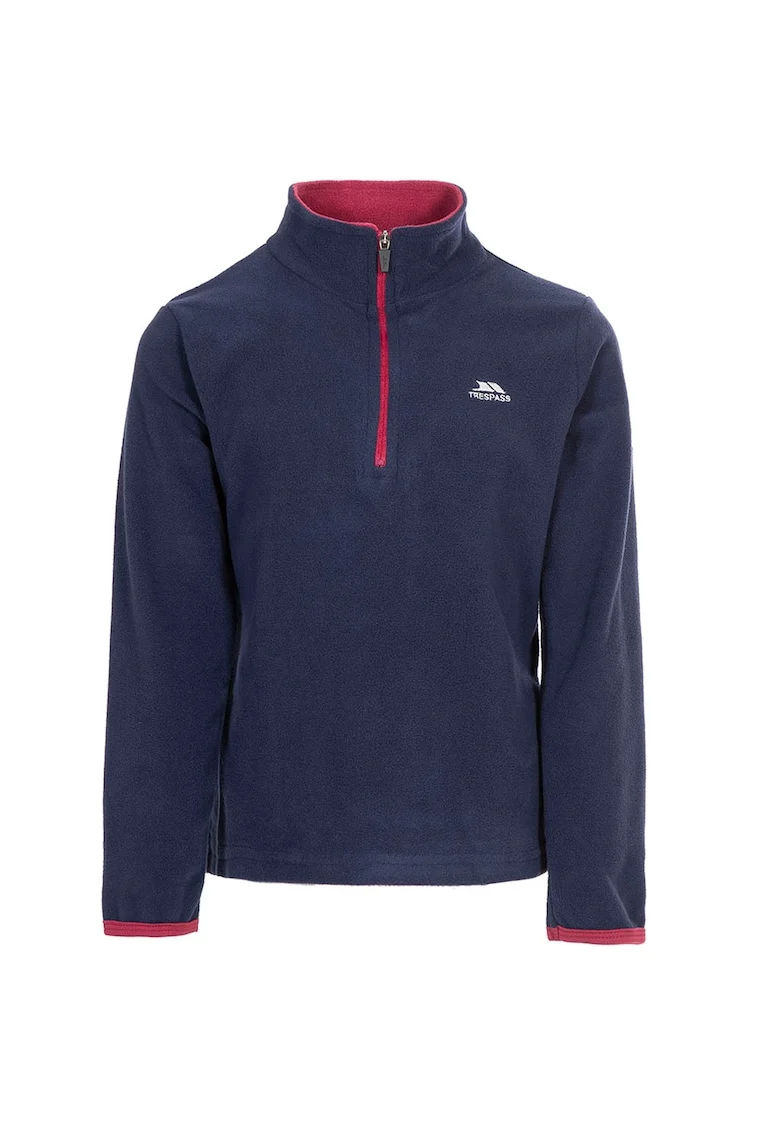 Bluza din material fleece cu fermoar scurt Sybil, Bleumarin