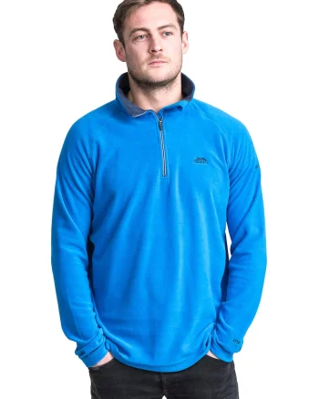 Bluza din material microfleece cu fenta cu fermoar Blackford, Albastru deschis, Albastru,