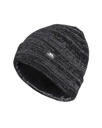Caciula unisex cu logo Crackle, Alb/Negru