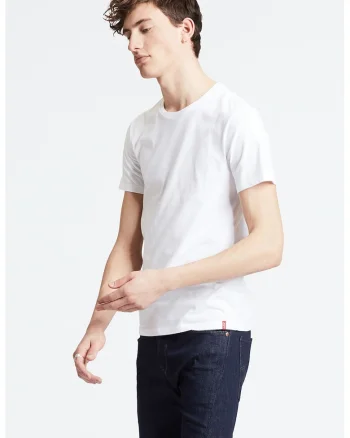 Set de tricouri slim fit de bumbac - 2 piese, Alb