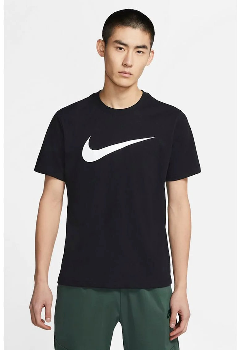 Tricou cu imprimeu logo Sportswear Swoosh, Negru
