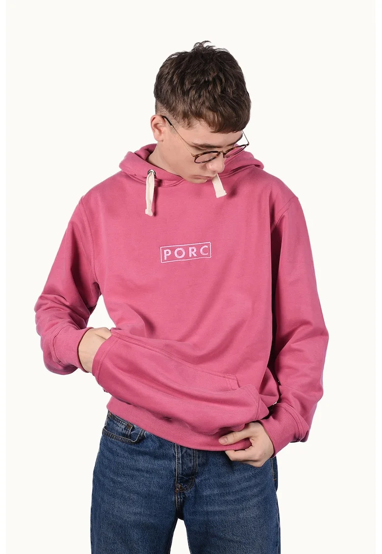 Hanorac unisex cu logo Nugget, Roz