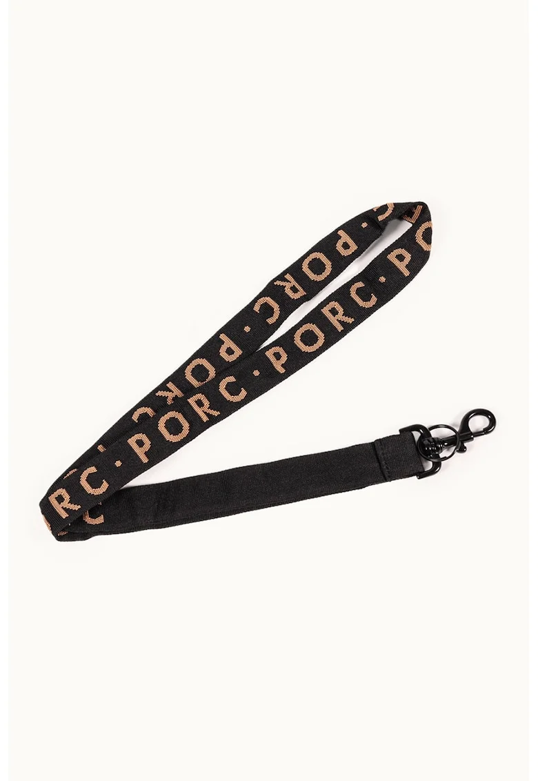 Bareta unisex cu imprimeu logo pentru breloc, Negru/Maro