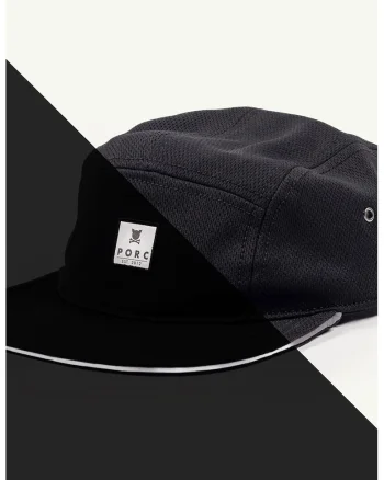Sapca unisex ajustabila cu logo relfectorizant, Negru