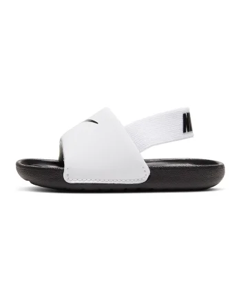Papuci slingback Kawa, Alb/Negru