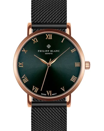 Ceas unisex cu o bratara cu model tip plasa, Gri hematit/Maro bronz