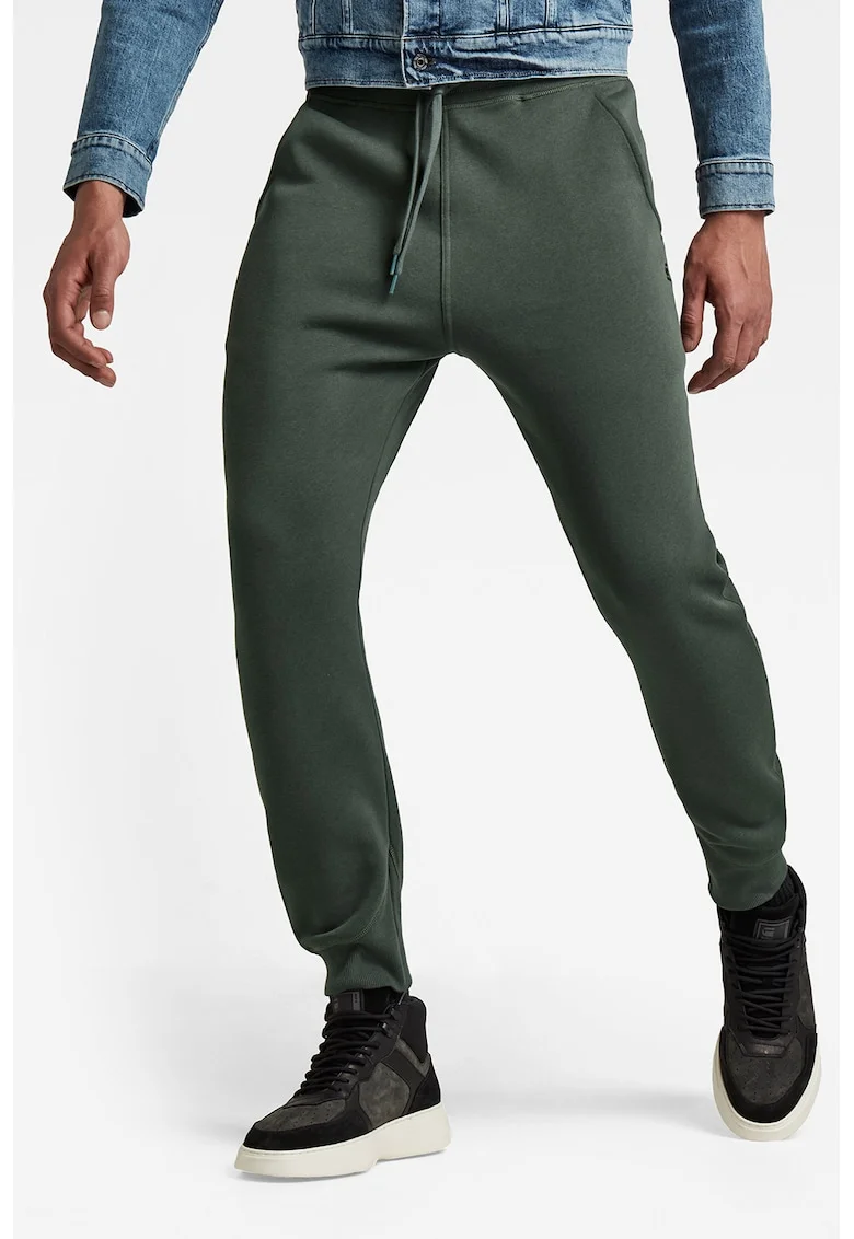 Pantaloni de trening cu snur in talie Premium Core, Gri inchis