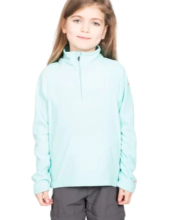 Bluza sport cu fermoar scurt si guler inaltt Meadows, Albastru aquamarin