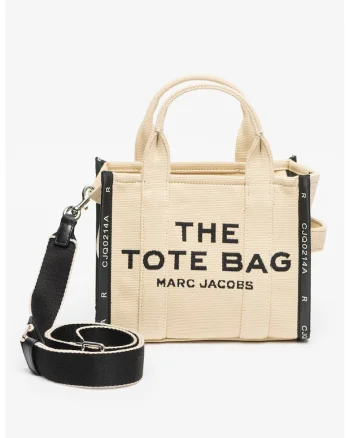 Geanta tote cu imprimeu text The Mini, Negru/Maro nisip