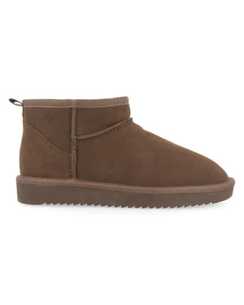 Ghete de piele intoarsa, fara inchidere Berek, Maro taupe