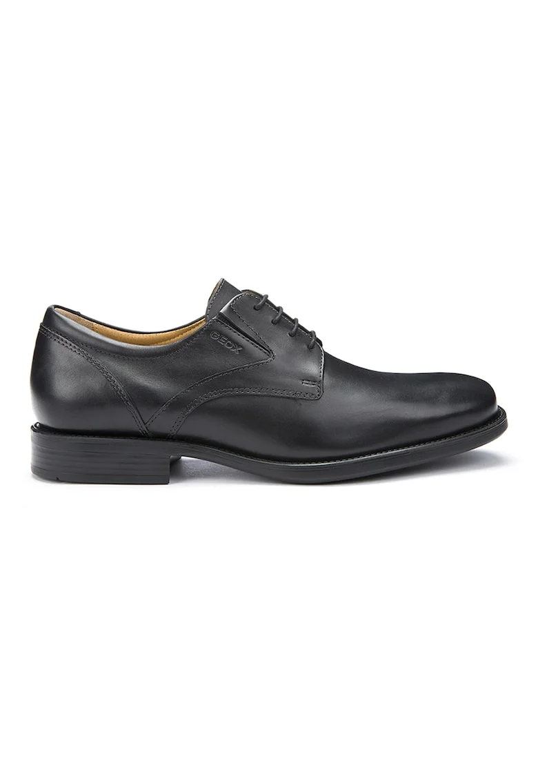 Pantofi de piele cu sireturi, Negru