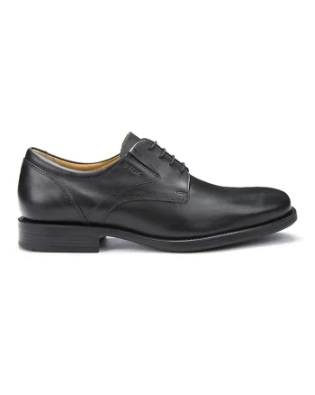 Pantofi de piele cu sireturi, Negru